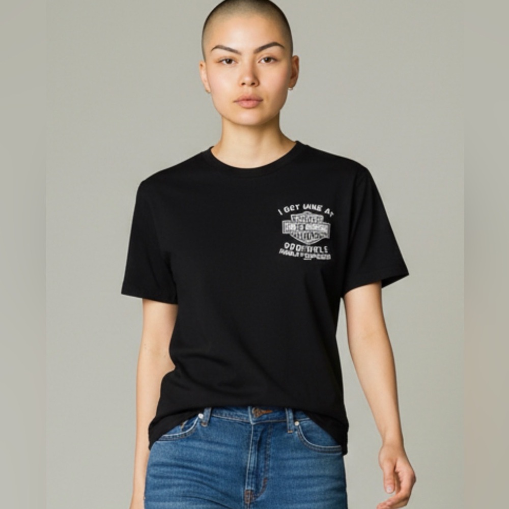 Harley Davidson Black T-shirt Short Sleeve Seminole Sanford Florida Women Size M